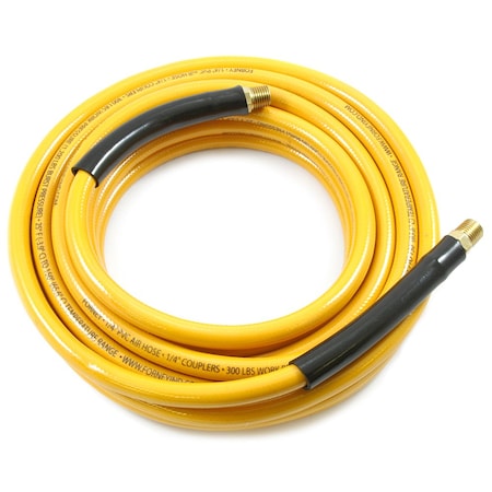 Forney PVC Air Hose, Yellow, 1/4 in x 25ft 75406